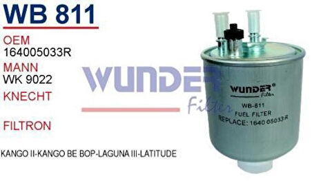 Wunder WB811 Mazot Filtresi Kango III Laguna III Wk9022 Fn0171 MRMOEM-1081795