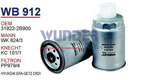 Wunder WB912 Yakıt Filtresi Hyundai-Kia 1457434106 Fn0061 W MRMOEM-1081868