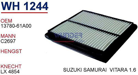Wunder WH1244 Hava Filtresi Suzuki Vitara 1.6-1.6 I Cabrio 81-95 MRMOEM-1082265