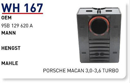 Wunder WH167 Hava Filtresi Porsche Macan 3.0-3.6 Turbo Fn4765 MRMOEM-1082438