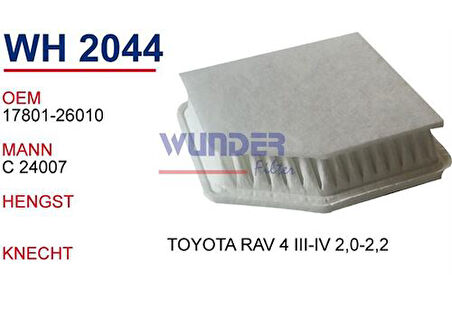 Wunder WH2044 Hava Filtresi Toyota RAV4 III-IV 2.0-2.2 MRMOEM-1082556
