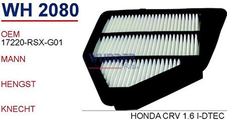 Wunder WH2080 Hava Filtresi Honda CRV Diesel Air FIIter Fıts 1.6 MRMOEM-1082714