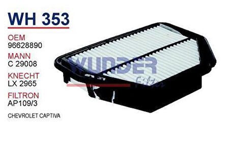 Wunder WH353 Hava Filtresi Captiva Antara 07-C29008 Fn0233 MRMOEM-1082989