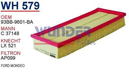 Wunder WH579 Hava Filtresi Mondeo 1.8 Td MRMOEM-1083414