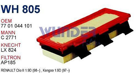 Wunder WH805 Hava Filtresi Renault Kangoo D55 D65 MRMOEM-1083834
