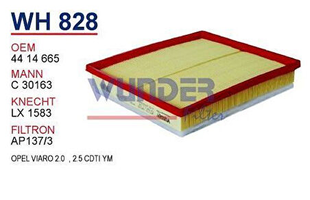 Wunder WH828 Hava Filtresi Trafic II 2.0-2.5 C30163 Fn0224 MRMOEM-1083947