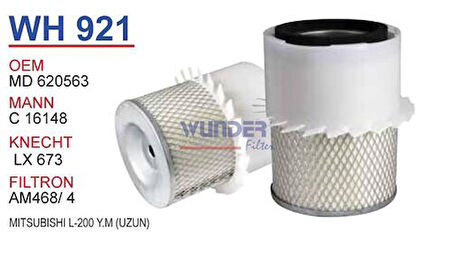 Wunder WH921 Hava Filtresi L200 Pajero 2.5 96-Hp461Ak Fn8009 MRMOEM-1084150