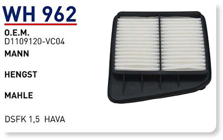 Wunder Wh962 Hava Filtresi Dfsk 1.5 D1109120-Vc04