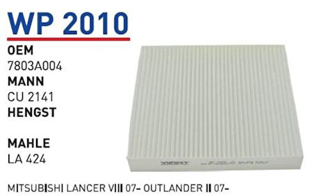 Wunder WP2010 Polen Filtresi Isuzu D-Max Fn7502 MRMOEM-1084365