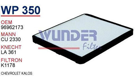 Wunder WP350 Polen Filtresi Chevrolet Kalos Cu2330 MRMOEM-1084468
