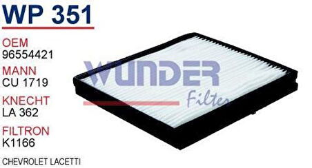 Wunder WP351 Polen Filtresi Chevrolet Lacetti MRMOEM-1084469