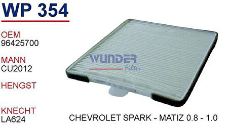 Wunder WP354 Polen Filtresi Chevrolet Spark-Matiz 0.8-1.0 MRMOEM-1084488