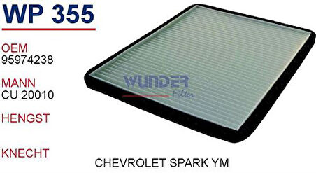 Wunder WP355 Polen Filtresi Chevrolet Spark 1.0-1.2 Fn9107 MRMOEM-1084491