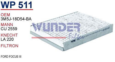 Wunder WP511 Polen Filtresi Ford Focus III Cu25007 MRMOEM-1084566