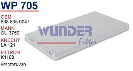 Wunder WP705 Polen Filtresi Mercedes Vito I Cu3759 MRMOEM-1084641
