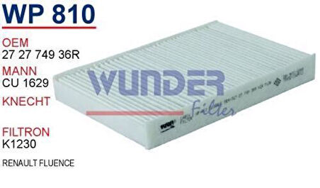 Wunder WP810 Polen Filtresi Fluence Cu1629 Fn0111 MRMOEM-1084690