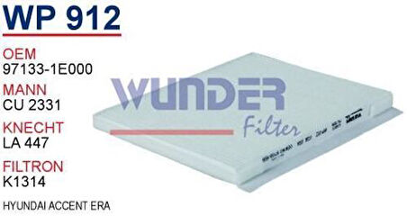 Wunder WP912 Polen Filtresi Accent Era 07-11 I30 Elentra Cu2331 MRMOEM-1084761