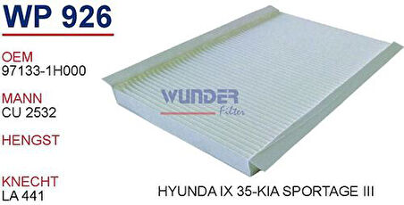 Wunder WP926 Polen Filtresi Kia Ceed Cu2532 MRMOEM-1084805