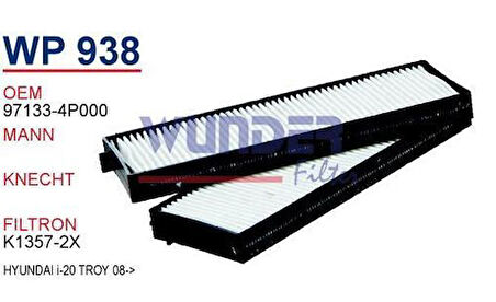Wunder WP938 Polen Filtresi i20 Troy Cu25008-2 Fn0129 MRMOEM-1084836