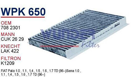 Wunder WPK650 Polen Filtresi Fiat Albea -Palio MRMOEM-1085222
