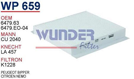 Wunder WPK659 Polen Filtresi Karbonlu Fiat Linea-Fiorino Fn0084 MRMOEM-1085237