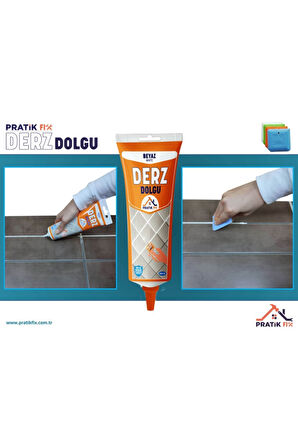 Fix Kullanıma Hazır Derz Dolgu Beyaz 400 Gr-eski Derz Üzerine Uygulanır-su Kaçaklarını Önler