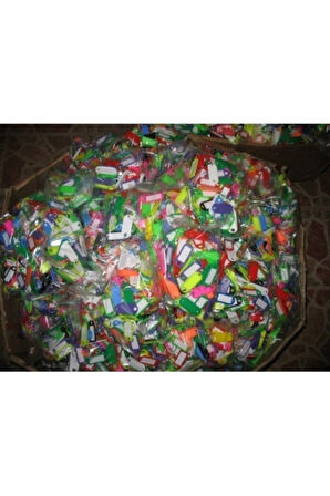 Plastik Anahtarlık Karışık Renkli 100 Adet