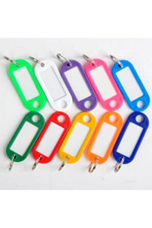 Plastik Anahtarlık Karışık Renkli 50 Adet