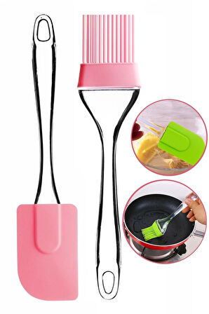 Uky Silikon Spatula Ve Fırça 2'li Set