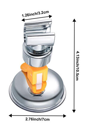 Güçlü Vakumlu Duş Başlığı Tutucu Askı Ayarlanabilir Vantuzlu Duş Başlığ Tutucu