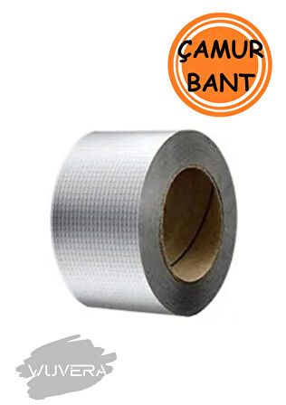 WuVera Süper Güçlü Su Sızdırmaz Çamur Bant 48mm X 2m Tamir Çatlak Boru Bandı. Çatı Izolasyon Bandı - 48mm x 2m