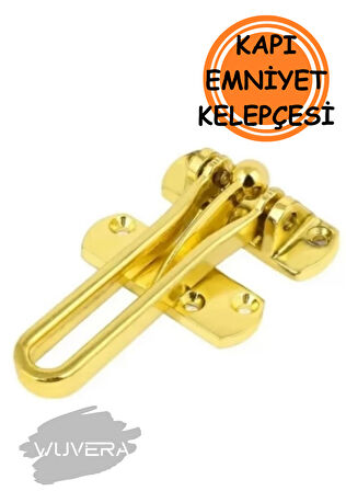 WUVERA Çelik Kapı Emniyet Kelepçesi - Gold Renk ile Güvenliğinizi Güçlendirin