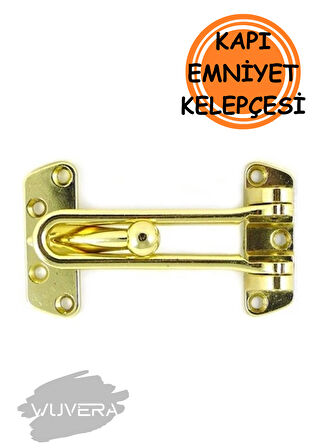 WUVERA Çelik Kapı Emniyet Kelepçesi - Gold Renk ile Güvenliğinizi Güçlendirin