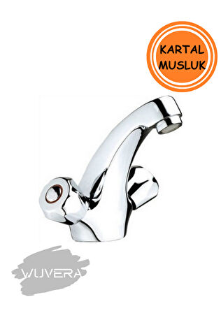 Wuvera Kartal Lavabo Bataryası – Çift Çıkışlı, Pirinç Gövde & Dayanıklı Tasarım