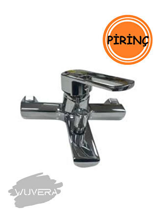 Wuvera Pramit Serisi TSE Belgeli Banyo Bataryası – 40 mm Kartuş, Duvar Montaj & Krom Kaplama