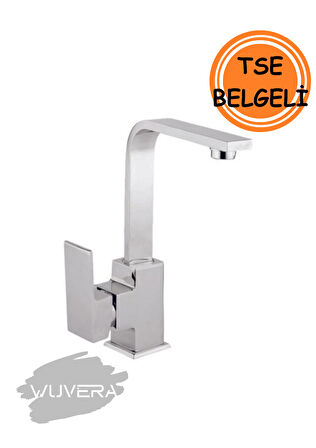 Wuvera Neptün Serisi 40 Kartuşlu Kare Form TSE Belgeli Tezgah Üstü Lavabo Bataryası
