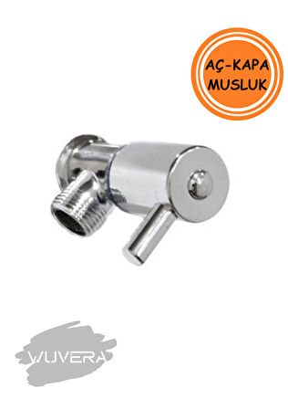 Wuvera Çubuk Kol Aç Kapa Ara Musluk 3/8” Dişli TSE Belgeli Prinç Gövde