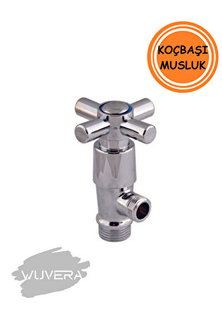 Wuvera Koçbaşı Aç Kapa Ara Musluk 1/2” Dişli TSE Belgeli Prinç Gövde