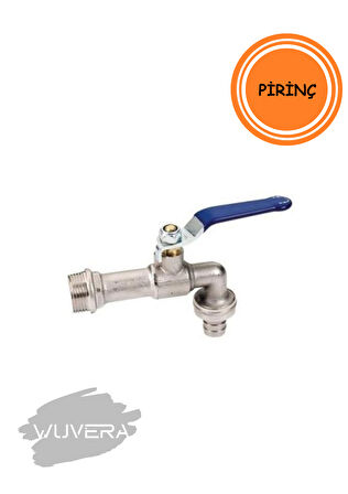 Wuvera 3/4” Pirinç Bahçe Musluğu – Krom Kaplama, Yüksek Debi & Dış Mekan Dayanıklılığı