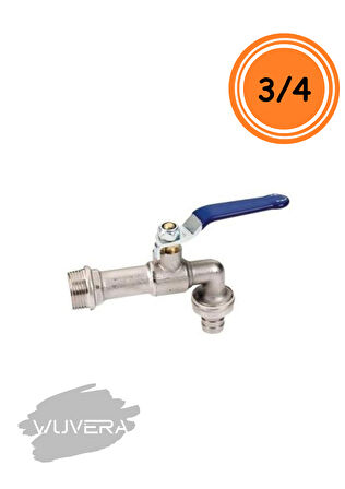 Wuvera 3/4” Pirinç Bahçe Musluğu – Krom Kaplama, Yüksek Debi & Dış Mekan Dayanıklılığı