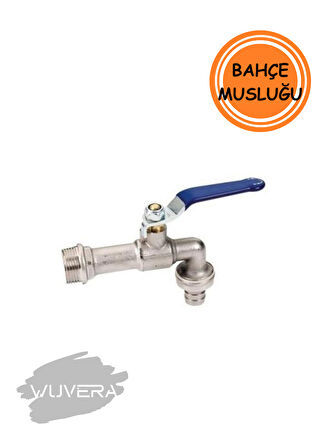 Wuvera 3/4” Pirinç Bahçe Musluğu – Krom Kaplama, Yüksek Debi & Dış Mekan Dayanıklılığı