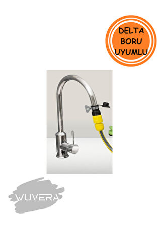 Wuvera Delta Uyumlu Musluk ve Hortum Bağlama Aparatı – Sızdırmaz ve Pratik Kullanım