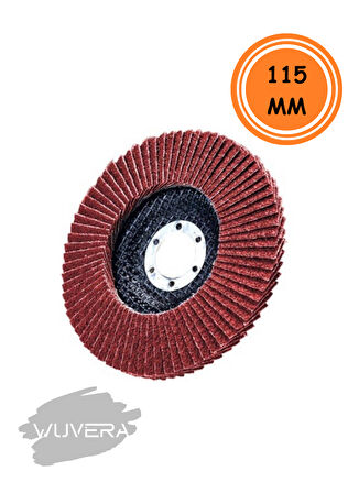 Wuvera 115 mm 60 Kum Flap Zımpara – Orta Kalınlıkta Aşındırıcı Zımpara Diski 1 ADET