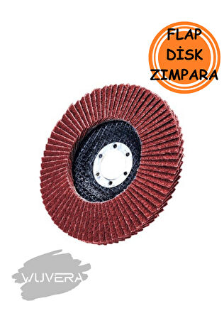 Wuvera 115 mm 60 Kum Flap Zımpara – Orta Kalınlıkta Aşındırıcı Zımpara Diski 1 ADET