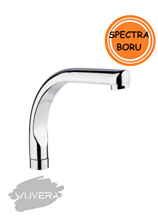 Wuvera Krom Lavabo/Mutfak Bataryası Borusu – Yandan Aplik Borulu, Dayanıklı ve Estetik Tasarım KISA TİP