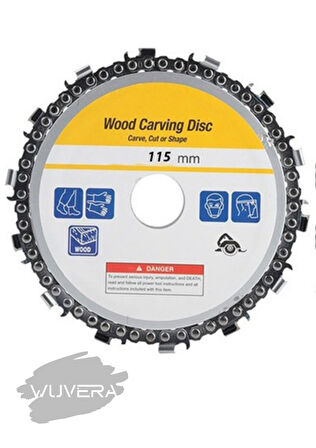 Wuvera 115 mm Zincirli Ağaç Kesme Testere Diski – Taşlamalara Uygun, Güçlü ve Pratik Kesici Disk