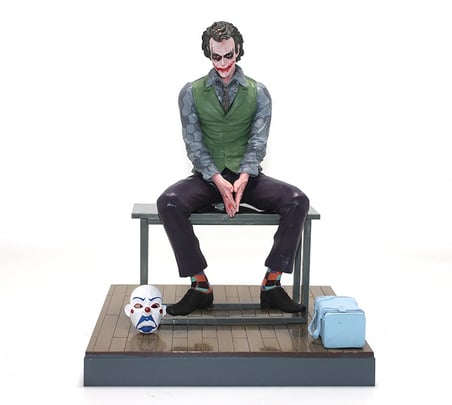 Premium Joker Palyaço Maskeli Oturan Dekoratif Figür Heykelcik Masaüstü Ofis