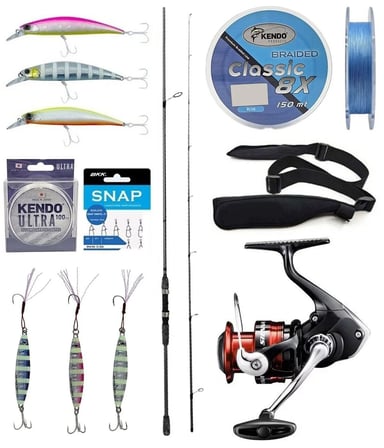 Yek Outdoor Spin Olta Seti Okuma Wave Up Spin 270cm 10-40gr 2 Parça Olta Kamışı&Shimano Sienna 3000 Fg Spin Makinesi