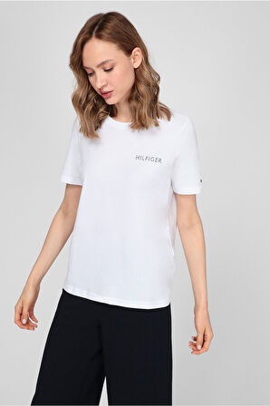 Crystal Embellıshed Logo T Shirt