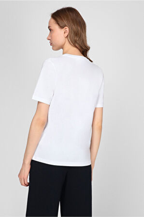Crystal Embellıshed Logo T Shirt